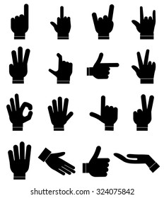 Hand Signs Icons Set Stock Vector (Royalty Free) 324075842 | Shutterstock