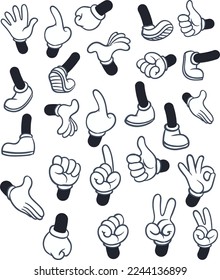 Hand signs   Leg vector design