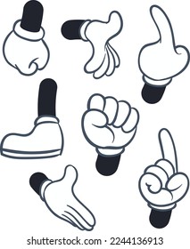 Hand signs   Leg vector design