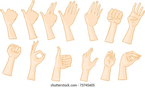 Hand signs and postures