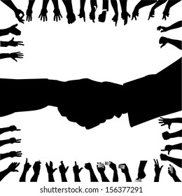 Hand silhouette 