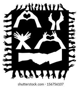 Hand silhouette 