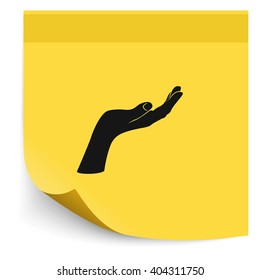 Hand silhouette.