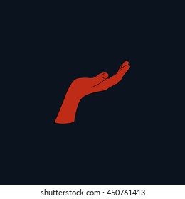 Hand silhouette.