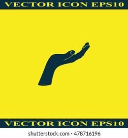 Hand silhouette.
