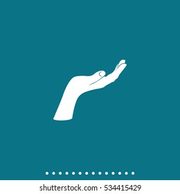 Hand silhouette.
