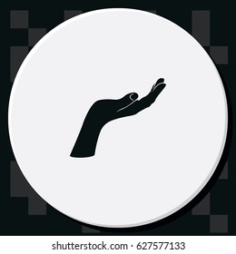 Hand silhouette.
