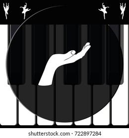 Hand silhouette.