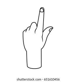 hand silhouette draw illustration
