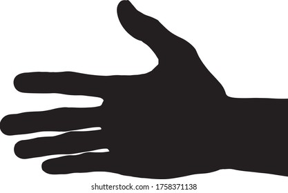 hand silhouette icon clip art in gestures on white background