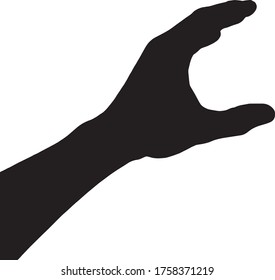 hand silhouette icon clip art in gestures on white background