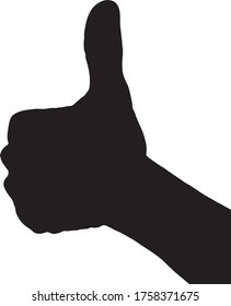 hand silhouette icon clip art in gestures on white background