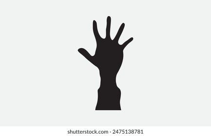  Hand silhouette icon logo template vector illustration design
