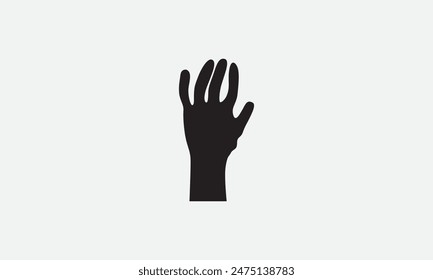  Hand silhouette icon logo template vector illustration design
