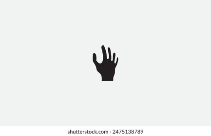  Hand silhouette icon logo template vector illustration design