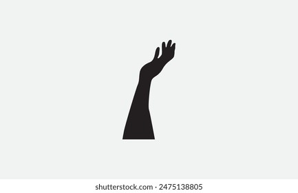  Hand silhouette icon logo template vector illustration design