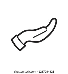 Hand silhouette icon vector
