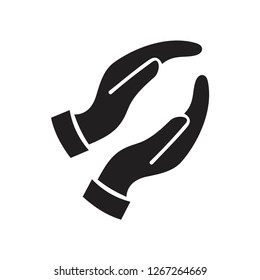 Hand silhouette icon vector