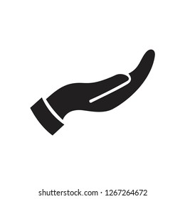 Hand silhouette icon vector
