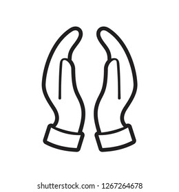 Hand silhouette icon vector