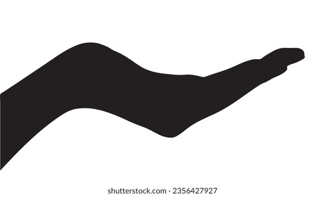 hand silhouette isolated on white, Vector collection of human hands of different gestures, hands gesturing black, Black hands silhouettes, vector illustration