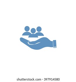 hand and the silhouette of a men, social media