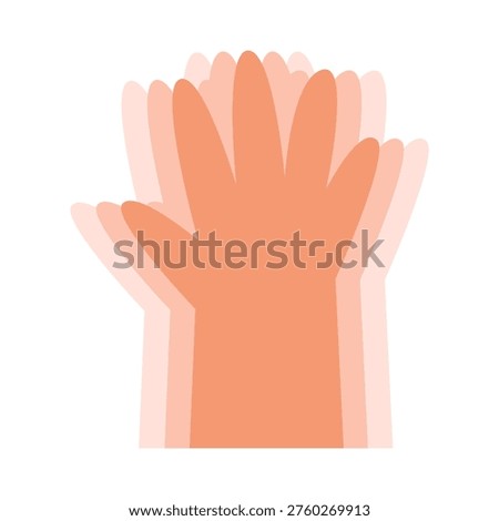 Hand silhouette with motion symbolizing tremor, shaking. Essential tremor, Parkinson's desease, neurological disorder, anxiety, stress, instability, loss of motor control concept.