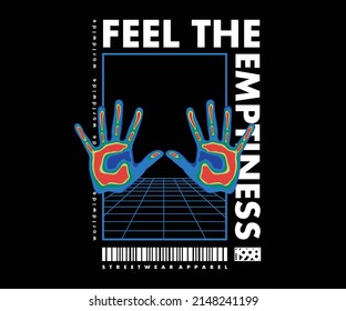 Hand Silhouette Retro Poster Pixel style Graphic Design for T shirt Street Wear and Urban Style