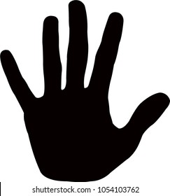 a hand silhouette vector