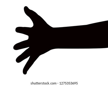 a hand silhouette vector