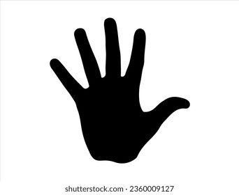Hand-Silhouette, Vektorgrafik-weißer Hintergrund
