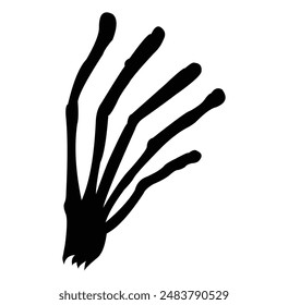 hand silhouette vector design. black and white.