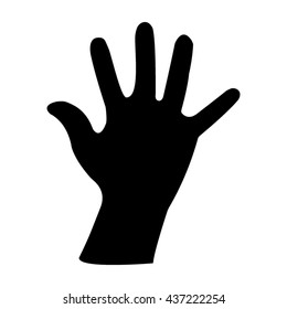 hand silhouette, vector illustration