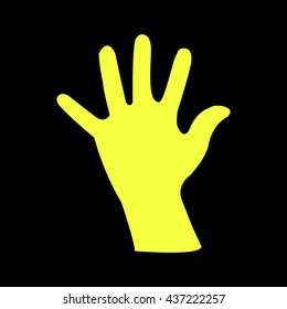 hand silhouette, vector illustration