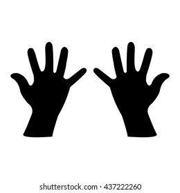 hand silhouette, vector illustration
