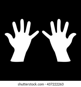 hand silhouette, vector illustration