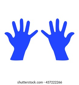 hand silhouette, vector illustration