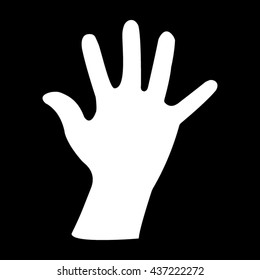 hand silhouette, vector illustration