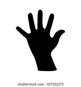 hand silhouette, vector illustration