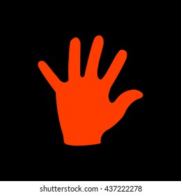 hand silhouette, vector illustration