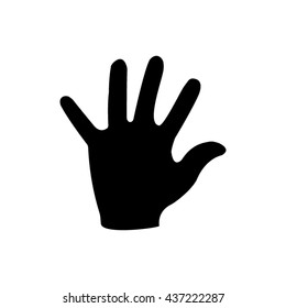 hand silhouette, vector illustration