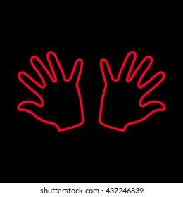 hand silhouette, vector illustration