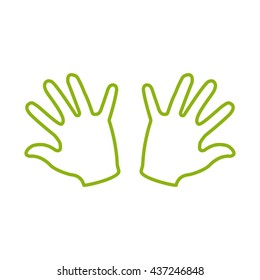 hand silhouette, vector illustration