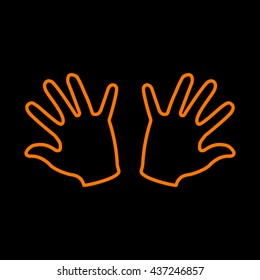 hand silhouette, vector illustration
