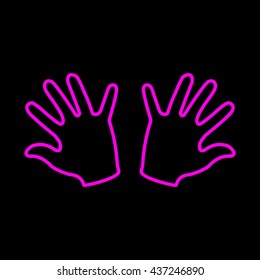 hand silhouette, vector illustration