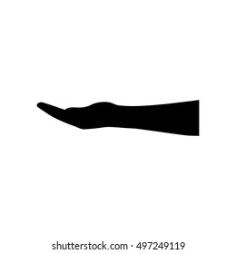 Hand silhouette - vector illustration 