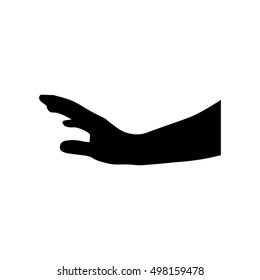 Hand silhouette  - vector illustration
