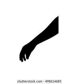 Hand silhouette - vector illustration