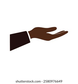 Hand Silhouette Vector Set – Black and Brown Human Hand Gestures in Various Poses