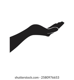 Hand Silhouette Vector Set – Black and Brown Human Hand Gestures in Various Poses